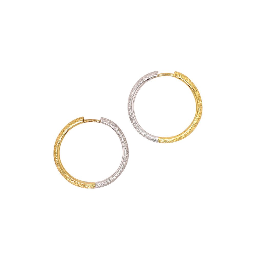 reversible diamond dust hoops/06-06605