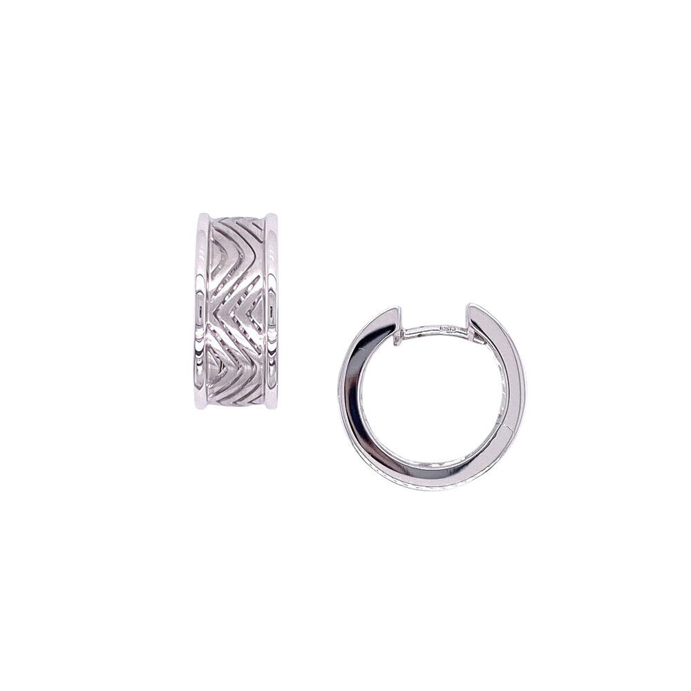 chevron pattern huggie hoops/06-60852