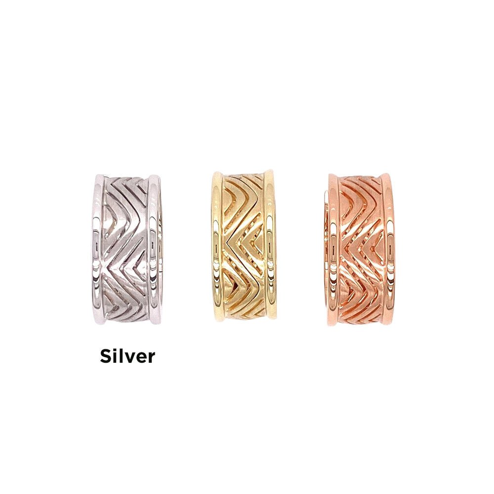 chevron pattern huggie hoops/06-60852