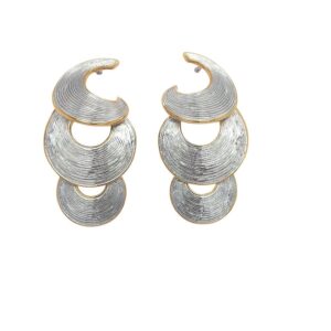 Tiered crescent earrings
