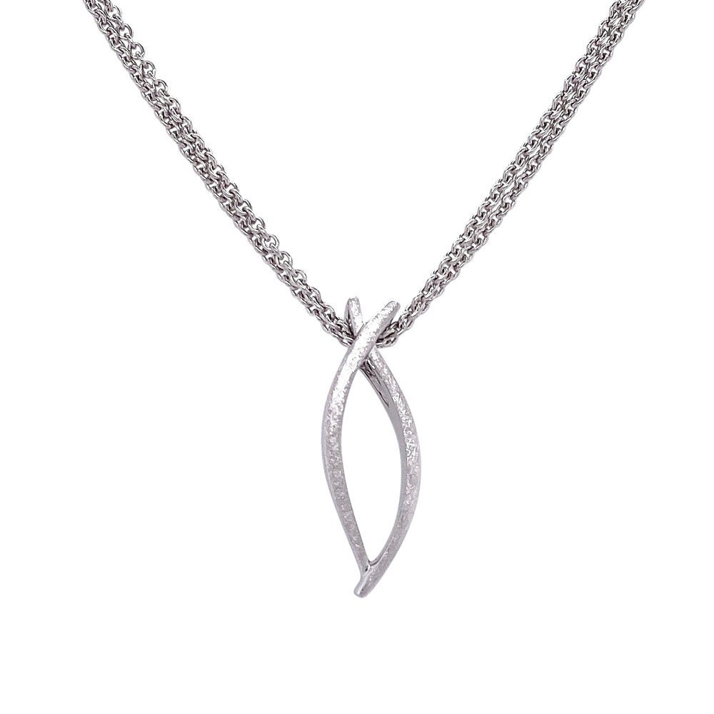 silver ice texture pendant/31-04621