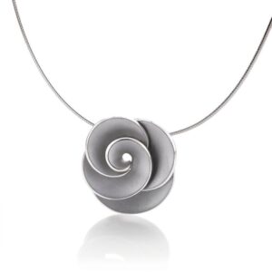 silver floral swirl pendant/34-85747