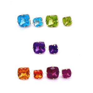 Gemstone Stud Earrings