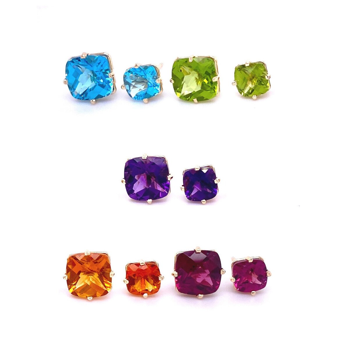 Gemstone Stud Earrings