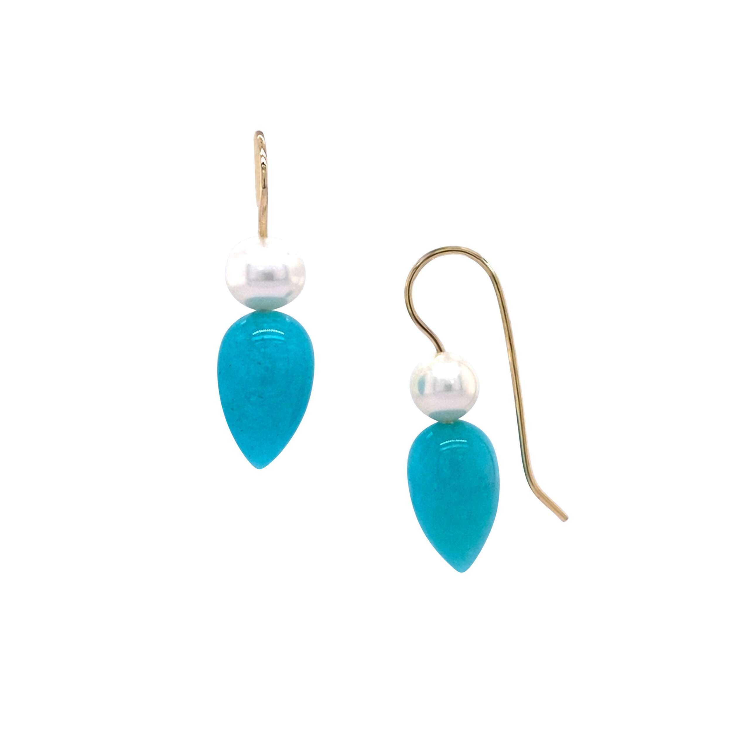 amazonite pearl drop sm olive