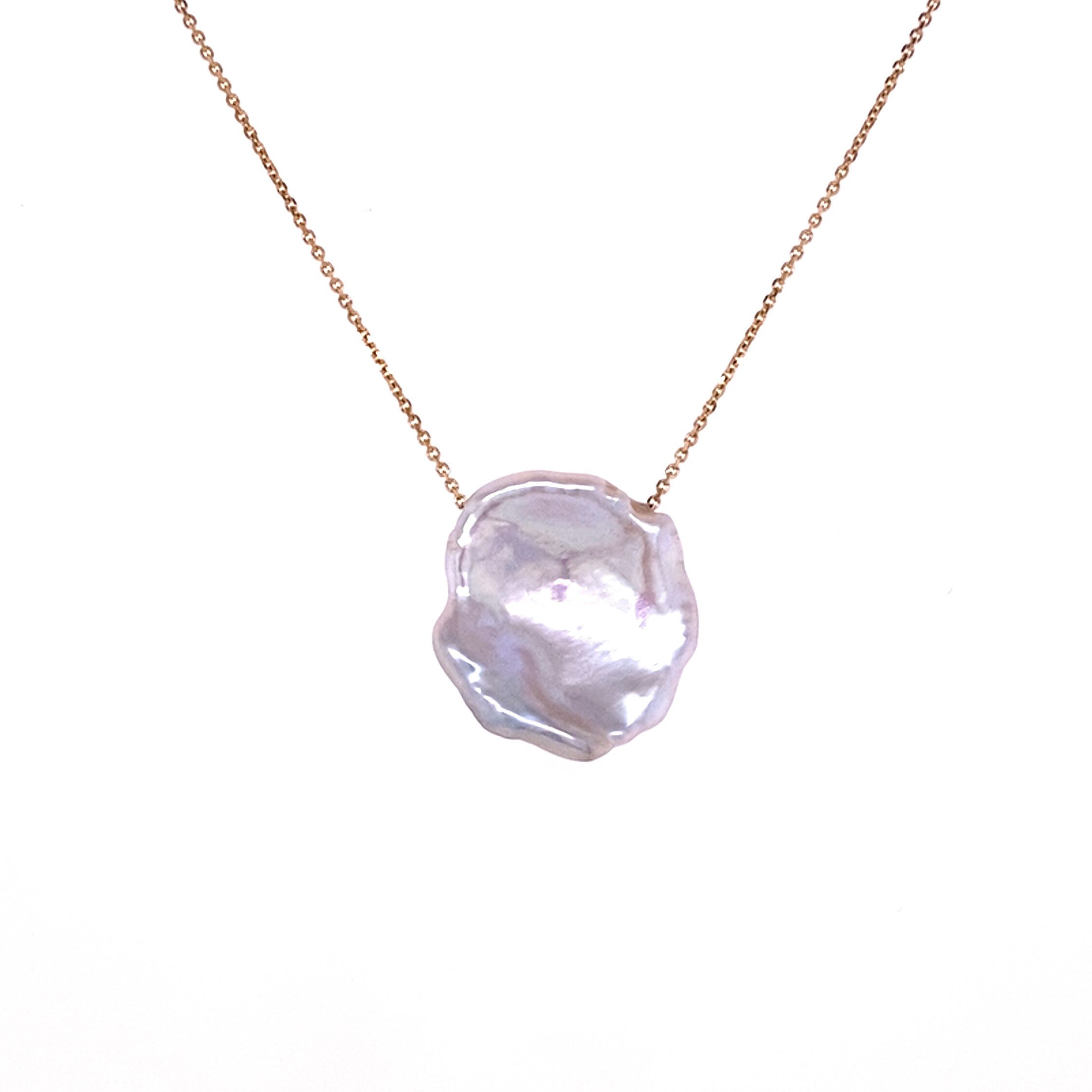 petal pearl on 14ky chain