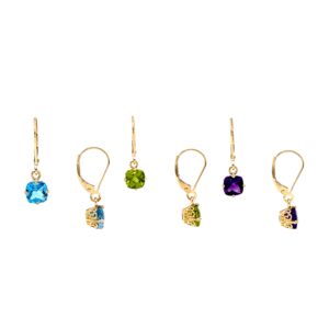 Gemstone Drop Earrings