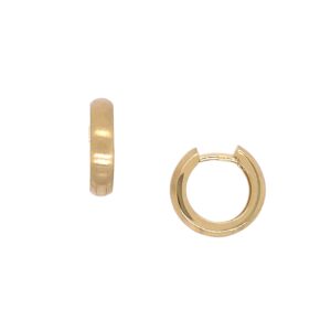 satin finish huggie hoops/06-07962