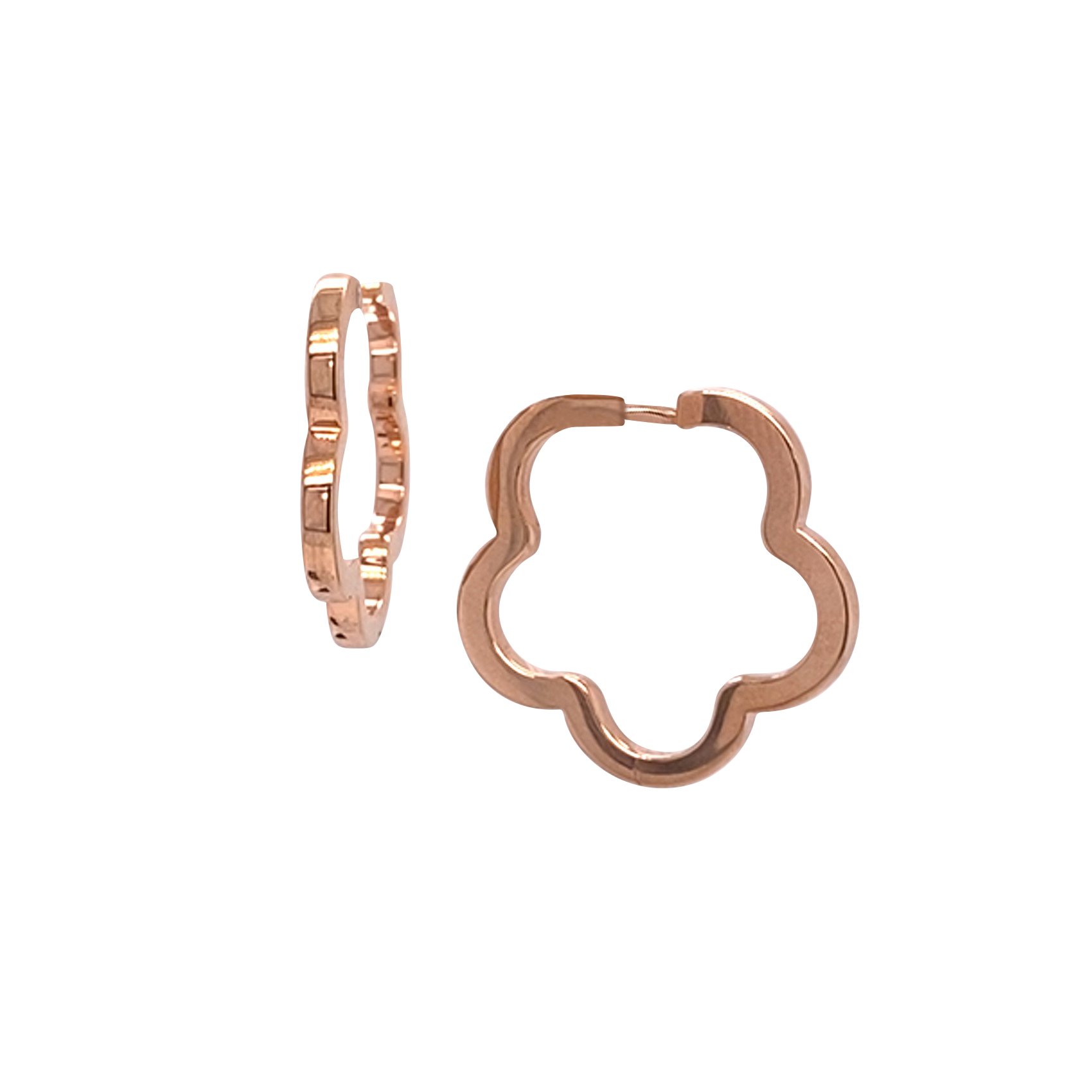 flower hoop earrings/06-07940