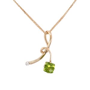 Peridot and diamond Ava pendant/2851022