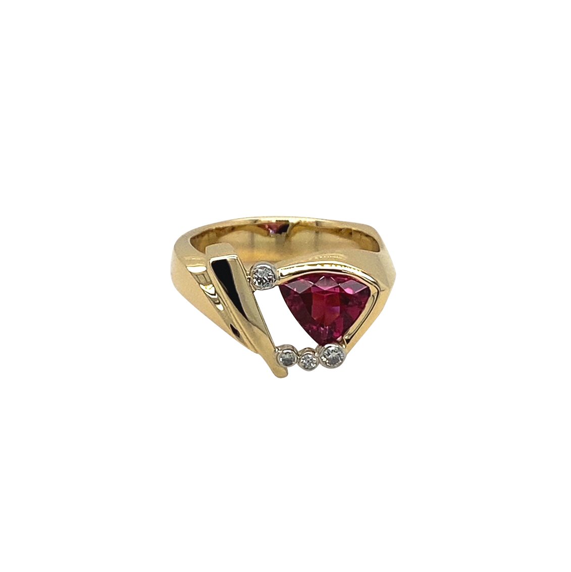 Pink tourmaline and diamond ring/2881012