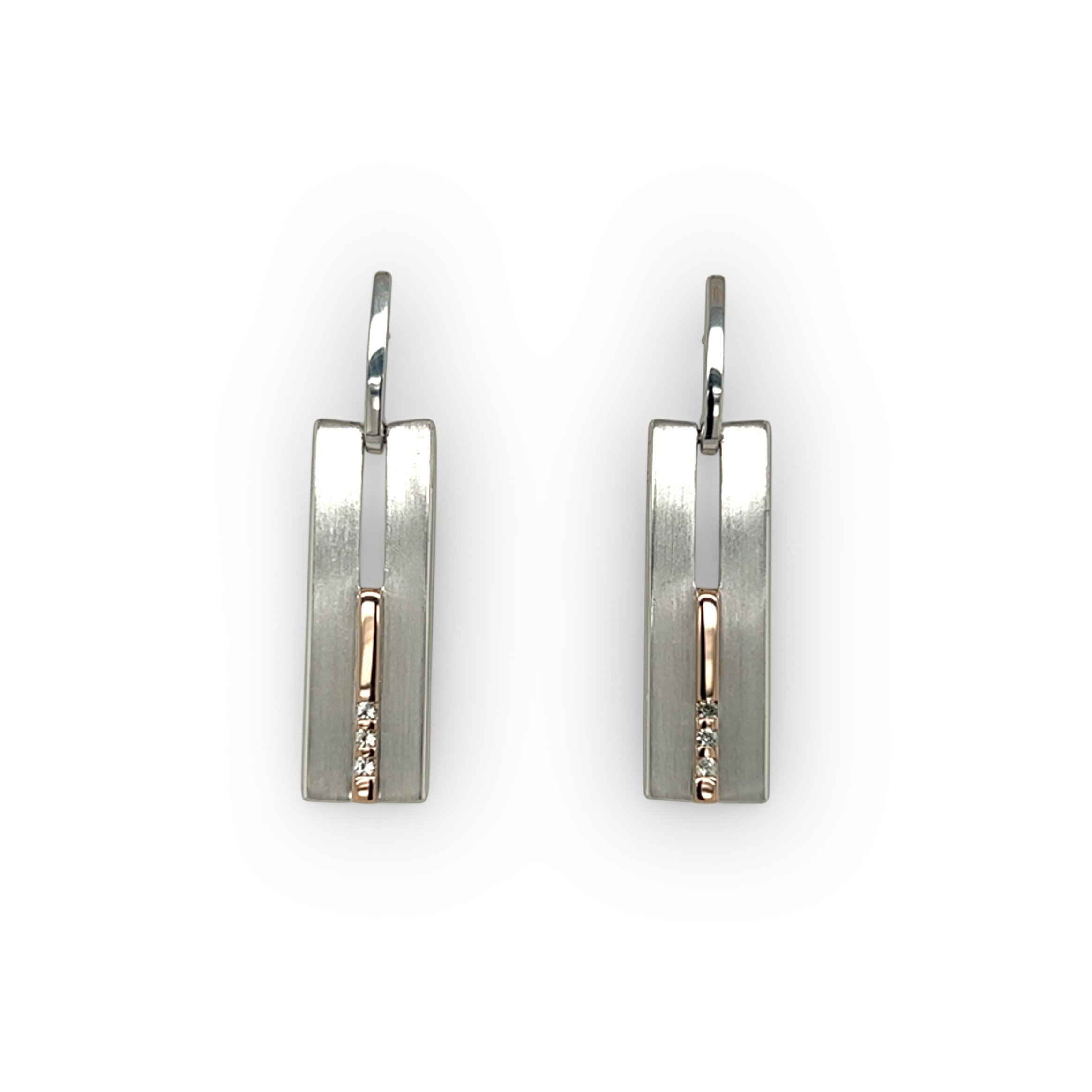Geometric two-tone earrings/12-01983