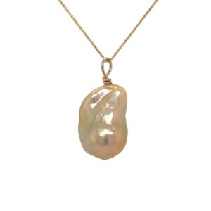 Golden baroque pearl pendant/287823