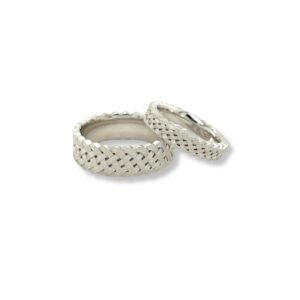 Woven silver band lg/44-01624