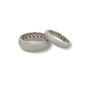 Textured silver band lg/44-01625