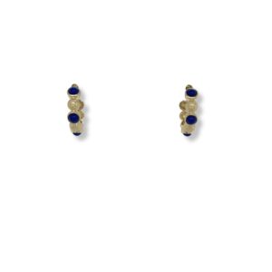Lapis and gold plated hoop earrings/06-60945