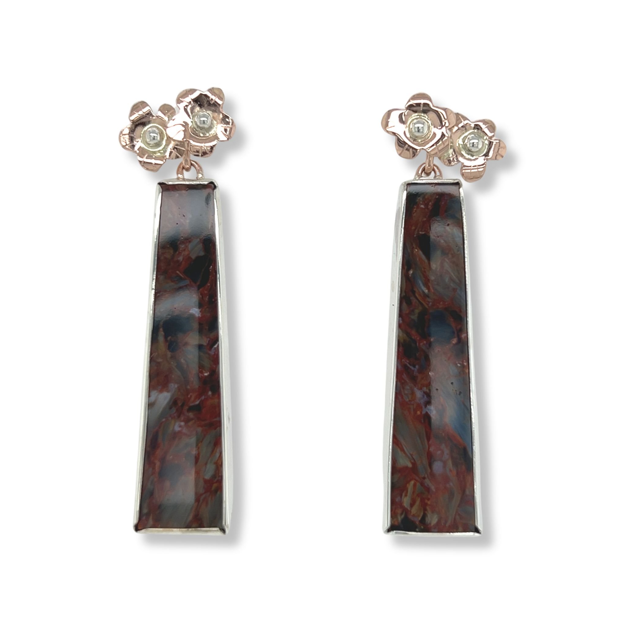 Two-tone Pietersite earrings/EJ144