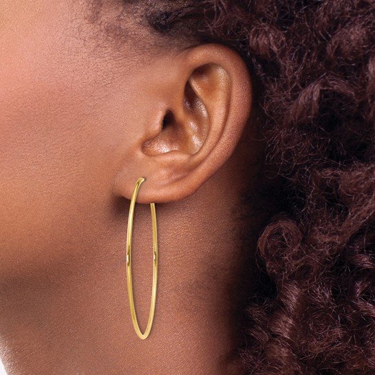 Gold endless hoops 45mm/LE2435