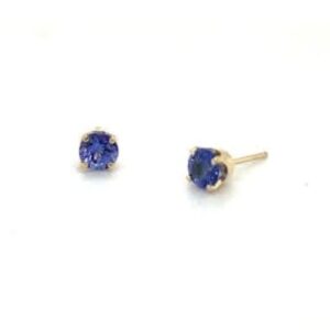 Tanzanite round stud earrings/287325