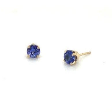 Tanzanite round stud earrings/287325