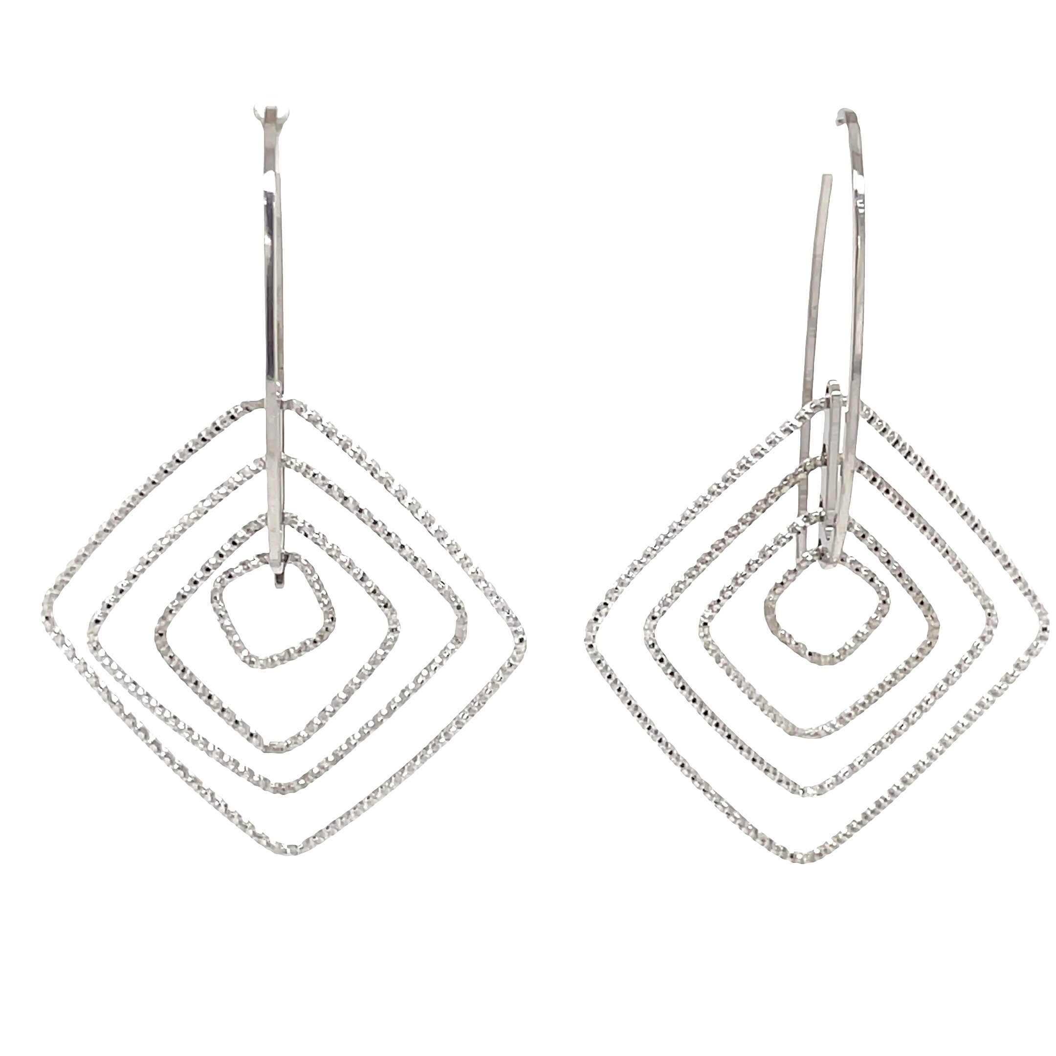 Offset square earrings/BAG0162A