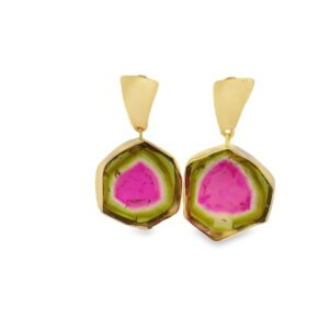 Watermelon tourmaline earrings/EJ171