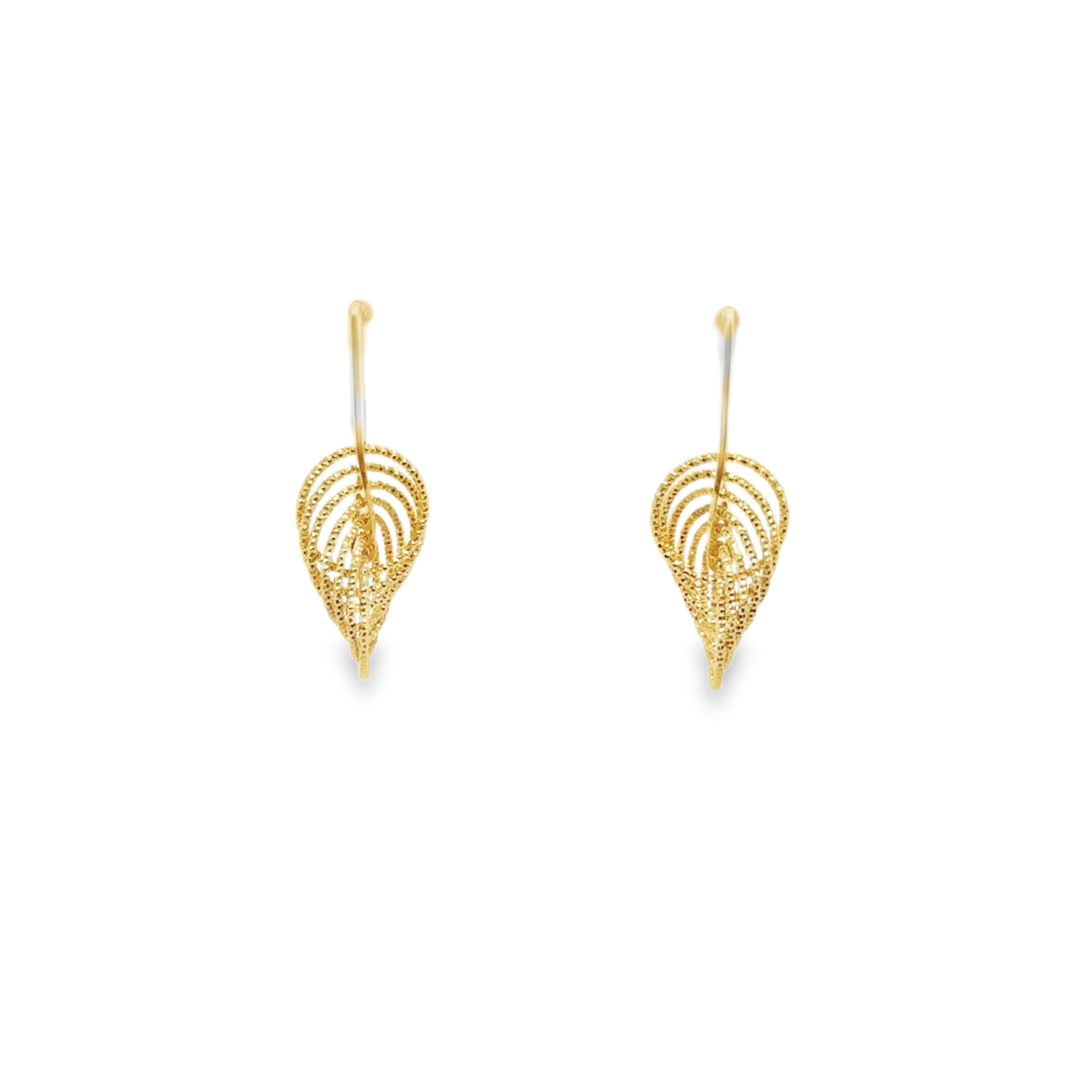 Small dimensional circle earrings/BAG0325A