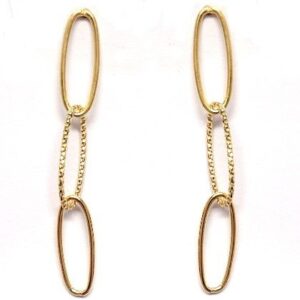 Triple oval post earrings/BEA0230A