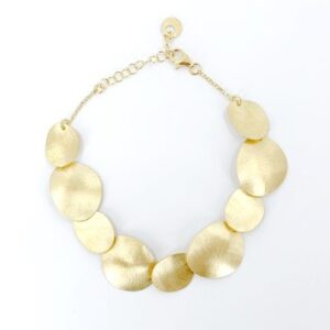 Satin oval link bracelet/VAG9012B1