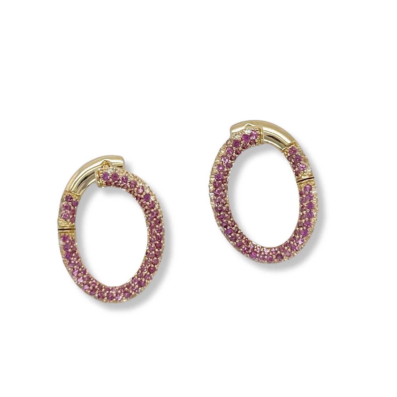 Rhodolite garnet and white sapphire earrings/06-61151