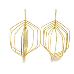 Layered hexagon earrings/BAG0142A3