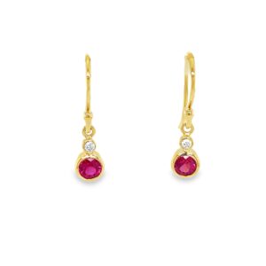 Ruby and diamond earrings/SP112