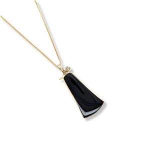 Onyx and diamond pendant/EJ149