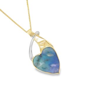 Black opal heart pendant/285524