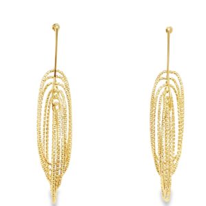 Layered oval drop earrings/BAG0691A
