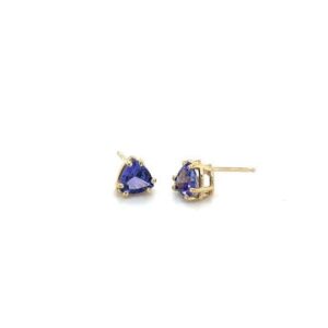 Tanzanite trillion stud earrings/288325