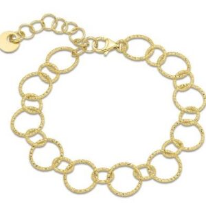 Diamond-cut link bracelet/BEA0016B